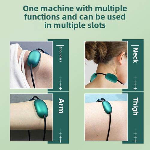 颈椎按摩器低频脉冲智能挂颈热敷加热颈部按摩轻拍颈部理疗护颈器