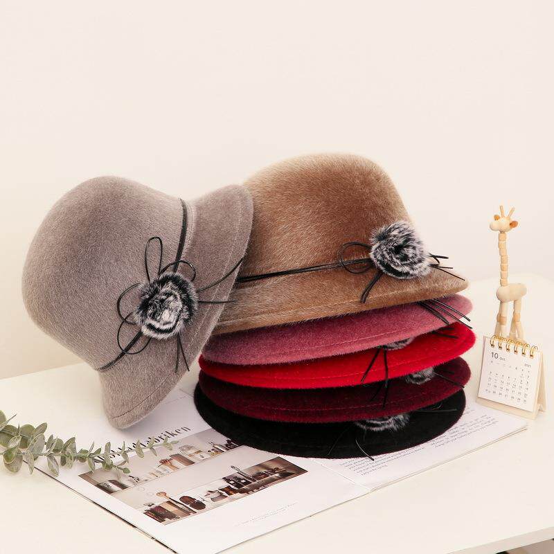 秋冬款盆帽时装帽老太太盆帽女士帽子女保暖帽子中老年帽子妈妈帽