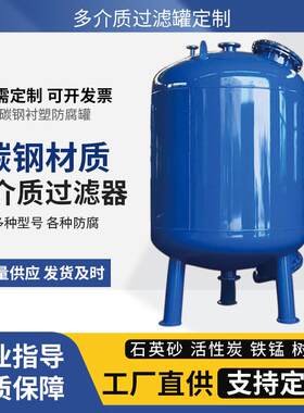 过滤罐石英砂活性炭多介质过滤器水设备水处理游泳池鱼池多功能