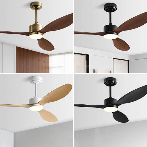 现代简约工业大风力复古电扇灯商业变频遥控吊扇灯客厅餐厅风扇灯