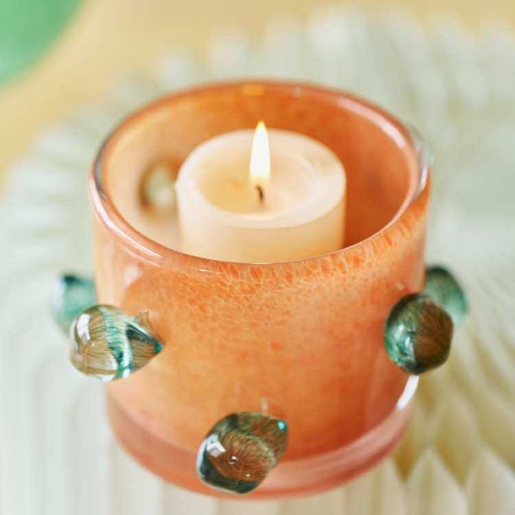 瓶插花客厅摆件插花轻多养彩色玻璃耳感高级花瓶装饰玻璃水餐桌奢