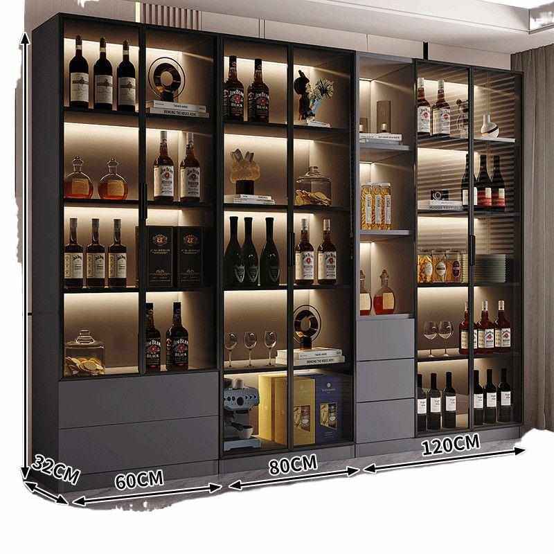 玻璃门展示柜家用大容量摆件柜一体靠墙餐边柜轻奢酒柜书柜,住宅家具,酒柜,淘宝优惠券,粉丝福利购,淘宝优惠卷