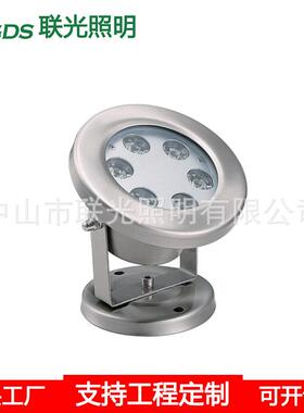 led水底灯景观水下射灯6W9W低压12V24V七彩RGB泳池灯不锈钢喷泉灯