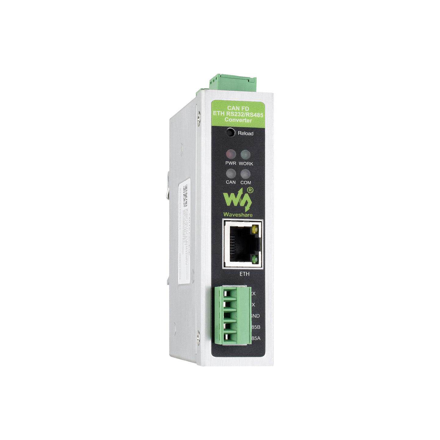 微雪 CAN FD转RS232/RS485/以太网双向透传 CAN2.0A/B 网口Modbus