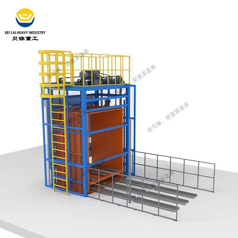 升降货连梯台面加装滚筒环机续式升降带辊筒往复式智能提升THP循