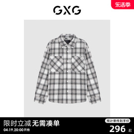 GXG 经典黑白格纹男式夹克外套上衣情侣外套 23年款