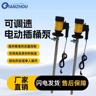 HD-E2-V+SS304-1000mm无极调速电动不锈钢油桶泵、插桶泵、抽液泵