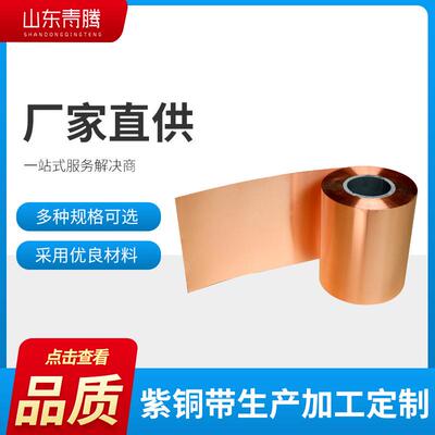 T2紫铜带红铜带紫铜皮软态纯铜带全软拉伸精密分条C1100镀锡铜箔