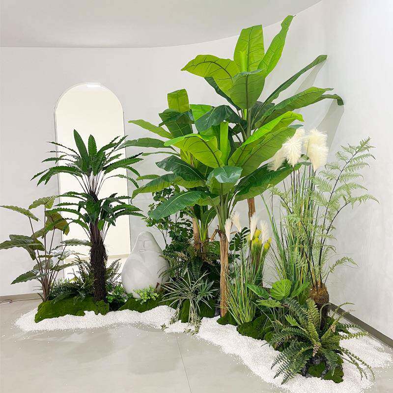 仿真绿植造景组合阳台景观室内外橱窗装饰假植物庭院玄关植物造景