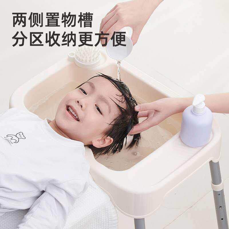 新免弯腰盘可折叠成人孩子家用可升降高度洗头盆平躺孕妇洗脸盆浴