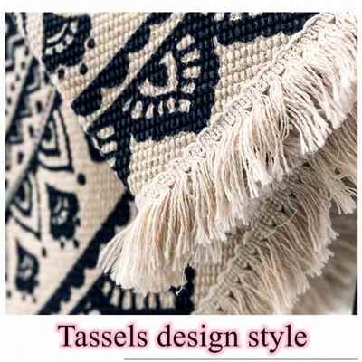 Morocco Round Carpet Bedroom Boho Tassel Rug Floor Mats