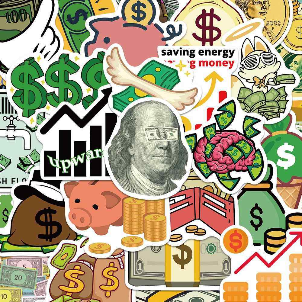 50张搞钱美元创意卡通贴纸美式美金手机壳笔记本电脑装饰防水贴纸,文具电教/文化用品/商务用品,贴纸/立体贴纸,淘宝优惠券,粉丝福利购,淘宝优惠卷