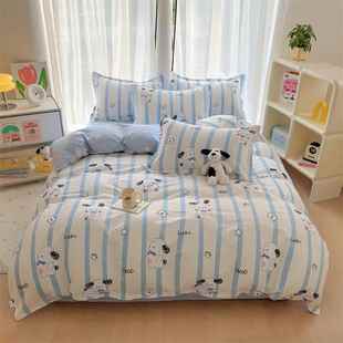 正品 纯棉四件套100全棉北欧风ins床单被套夏天000x3床上用品网红2