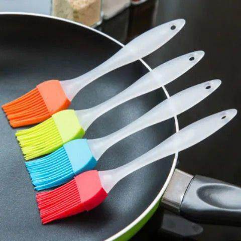 Small Separate Transparent Handle Silicone Oil Brush, Baking