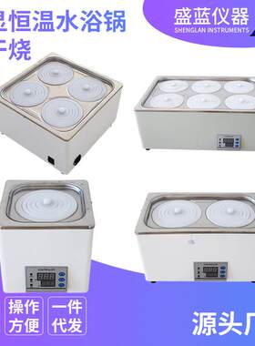 数显恒温水浴锅电热数显防干烧实验室水箱防干烧水浴锅双列六孔