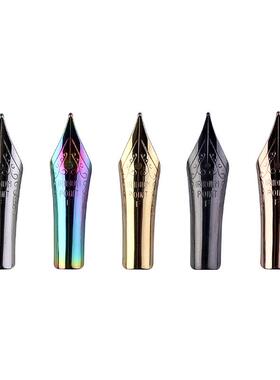 26通用钢笔尖总成五种笔头炫彩EF尖钛黑F尖金色M尖小翘尖美工弯尖