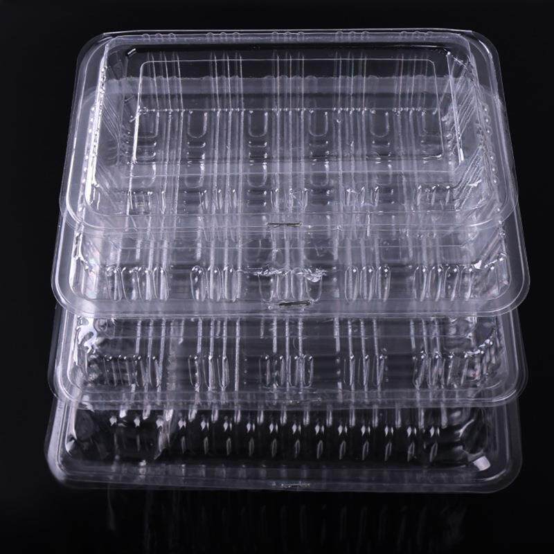 新款直销矮子馅饼包装盒羊肉卷一斤装透明塑料一次性包装盒食品级