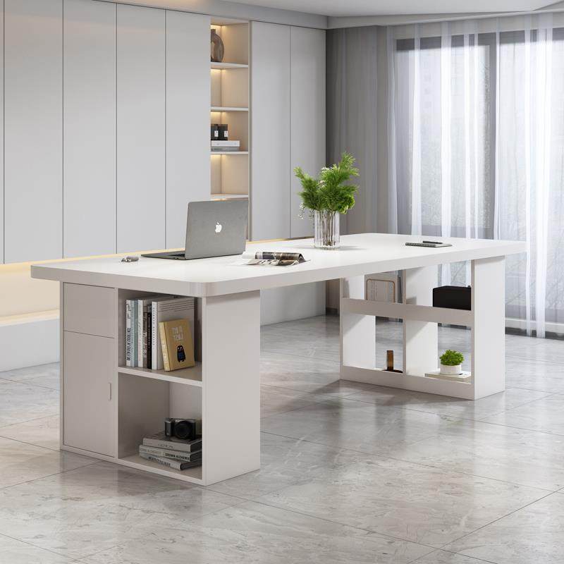 客厅实木大书桌书柜一体写字桌家用去客厅化学习书桌办公桌工作台,商业/办公家具,会议桌,淘宝优惠券,粉丝福利购,淘宝优惠卷