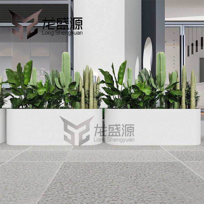 玻璃钢花盆长椅商场酒店美陈花器户外园林景观装饰市政道路花坛