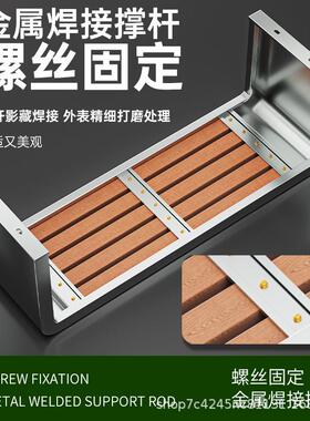 休闲长凳不锈钢公QWL椅户外长塑椅庭院小长条区凳子室外防腐园木