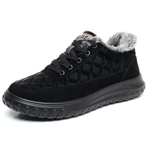 高档老北京布鞋冬2025新款系带鞋棉加绒女加季厚雪地靴防滑厚底妈