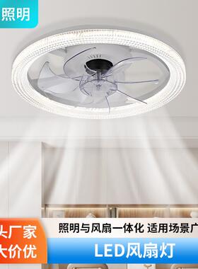 亚马逊热销LED吸顶风扇灯家用卧室客厅54W智能控制85-265V电风扇