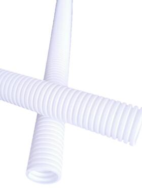 阻燃白色电线管PP阻燃波纹管塑料穿线护套管加厚软管电工绝缘螺纹