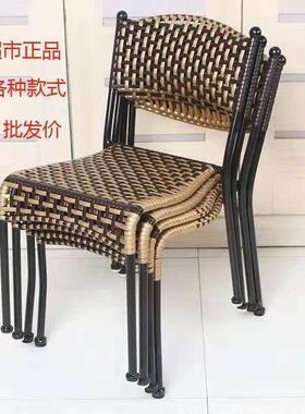 家用小藤椅子靠背椅客厅阳台家用休闲手工编织藤椅矮凳子餐椅