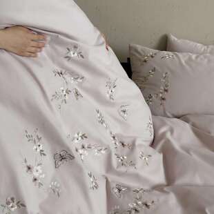 秋冬高档床品100支刺绣长绒棉床上四件套纯棉全棉磨毛床单床笠4
