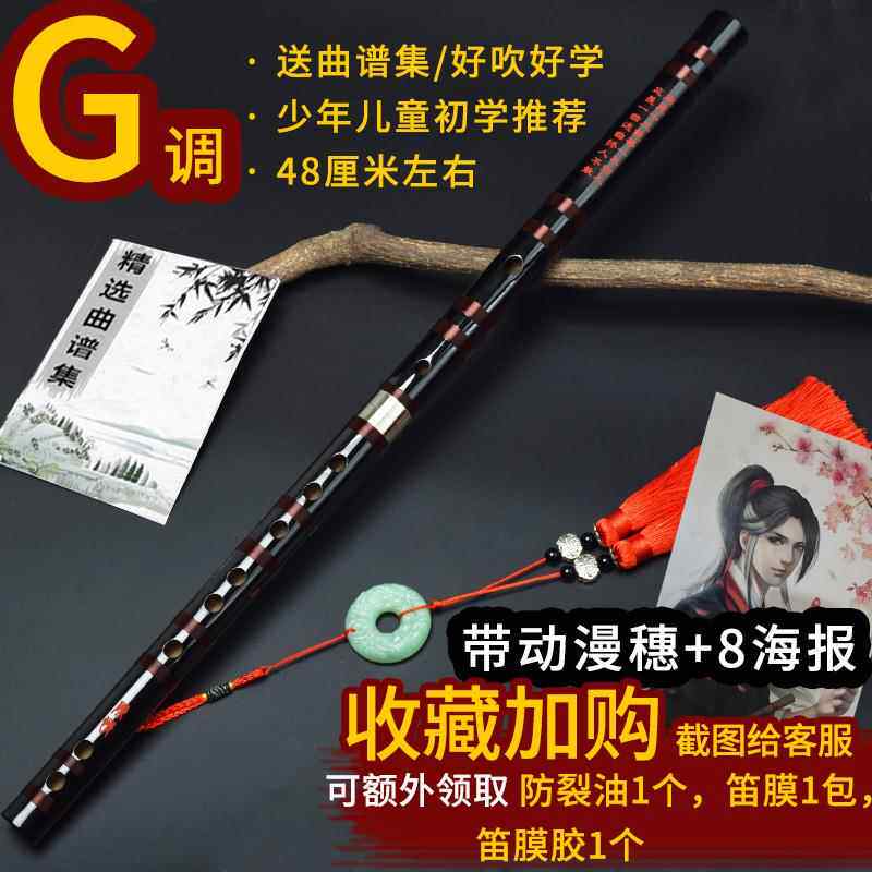 高档情笛子魔道陈竹笛乐器萧笛零基础初学古风G专业D笛E儿童F成人