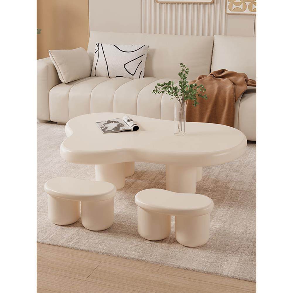 北欧奶油风云朵茶几家用客厅简约现代小户型异形桌侘寂风网红桌子,住宅家具,茶几,淘宝优惠券,粉丝福利购,淘宝优惠卷