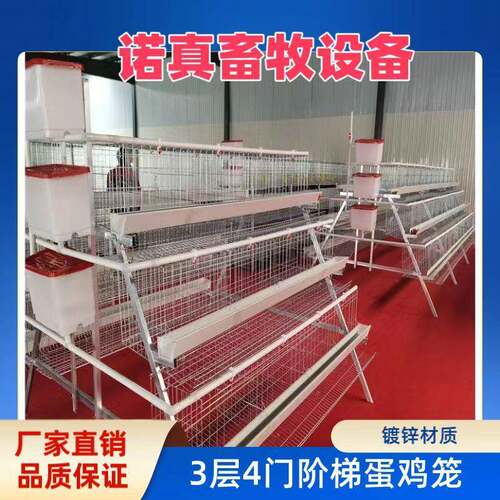 三层四门阶梯式蛋鸡笼A字型蛋鸡笼镀锌材质工厂直发外贸出口