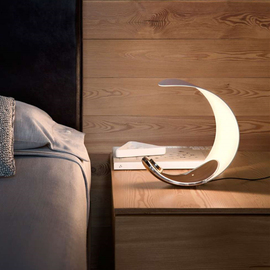 curl设计师台灯意大利月亮，卧室床头装饰灯护眼轻奢氛围