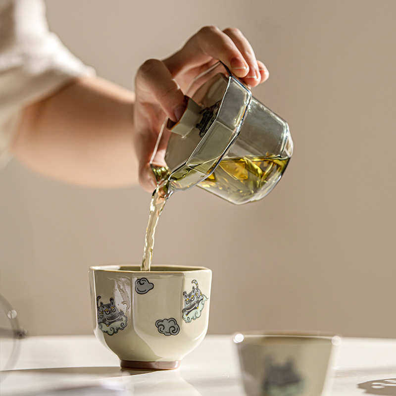 套装虎功夫二杯杯萌茶旅行一壶茶具客包陶瓷快一人玻璃便携式gpw5