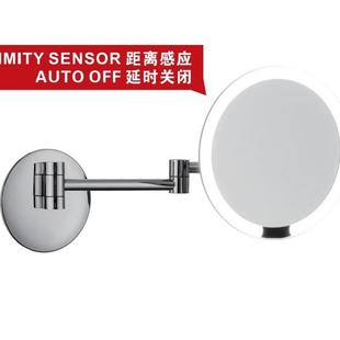 LED化妆镜感应开关人靠近亮灯离开关灯8.5英寸无需触碰折叠酒店镜