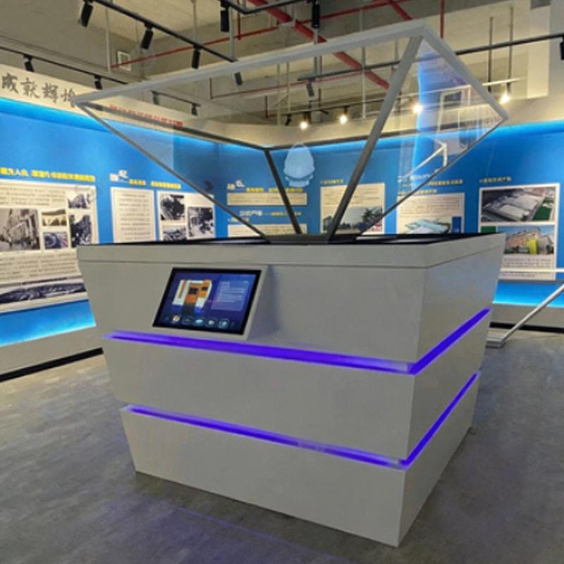 180/270/360度全息展示柜3D投影透明屏金字塔悬浮幻影成像展柜
