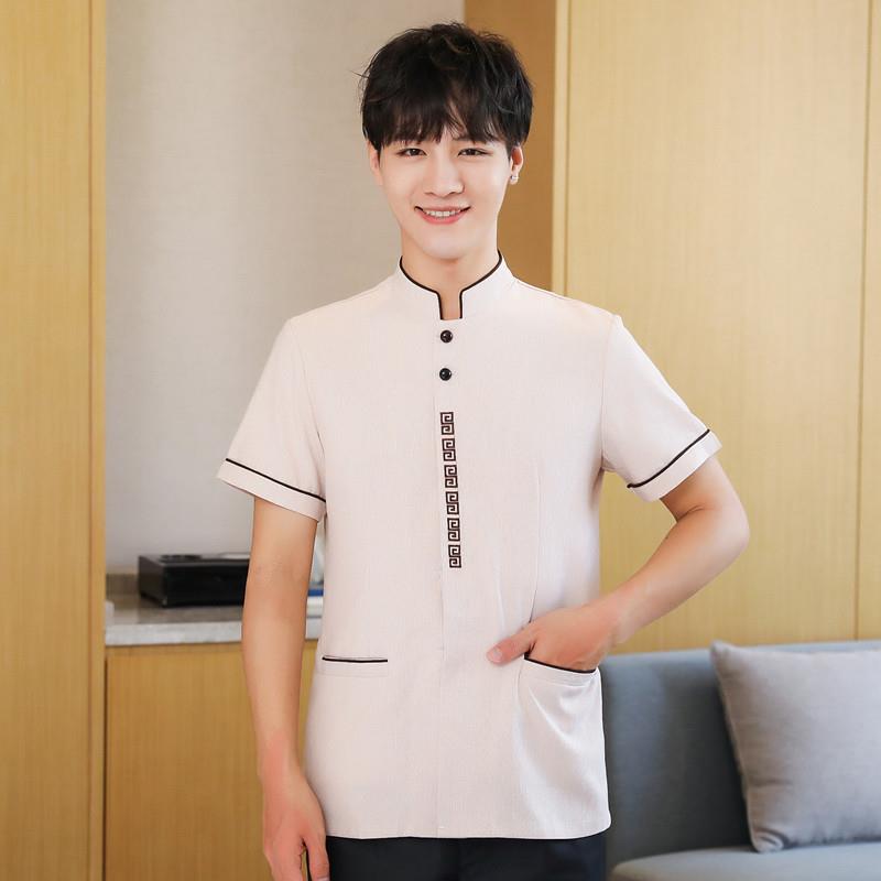 高档饭店保洁工政作服灰色短长宾袖酒店馆客房阿姨物业家清洁夏季