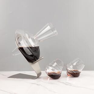 轻奢风创意透明玻璃酒杯醒酒器摆件酒店餐厅吧台样板房家居装饰品