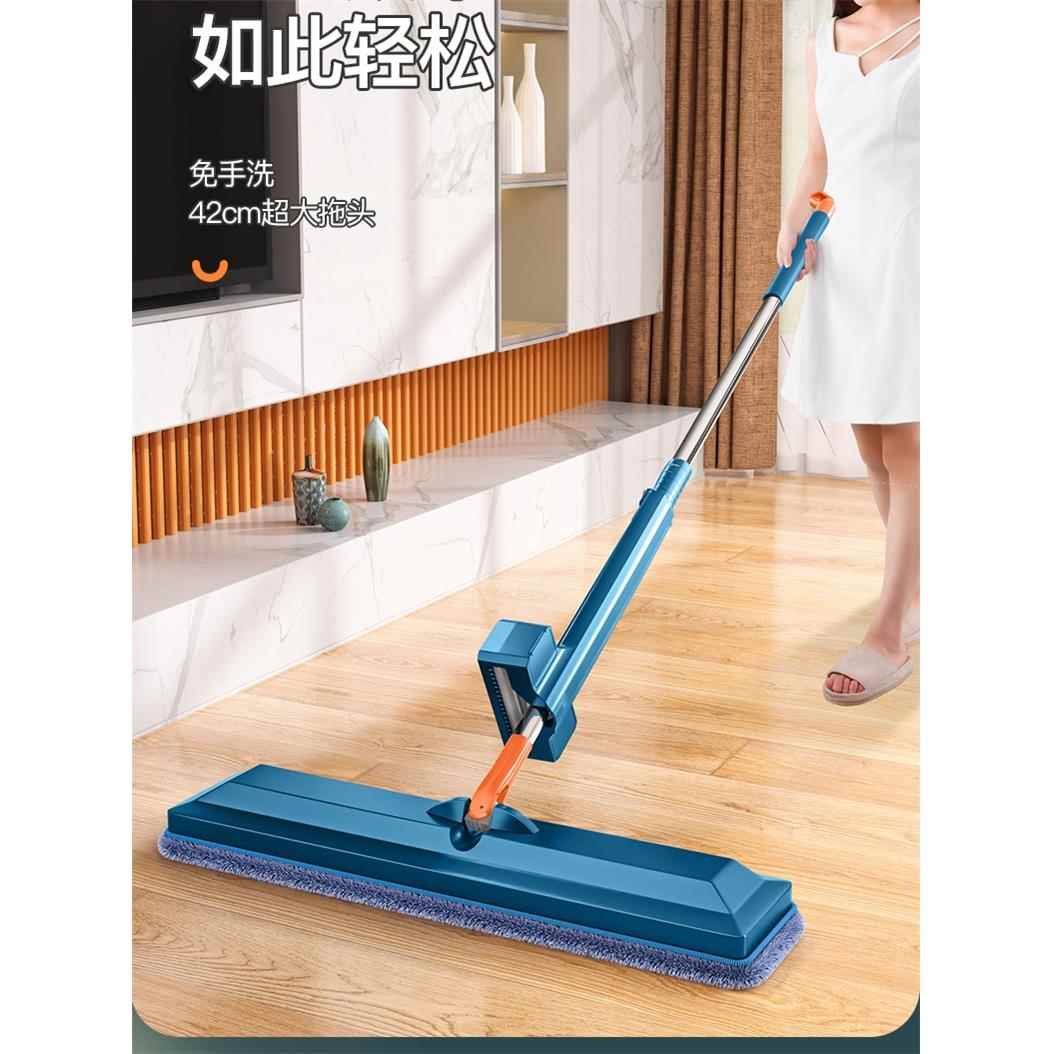 免手洗拖把家用一拖净2025新款干湿两用懒人拖把平板拖把刮水一体