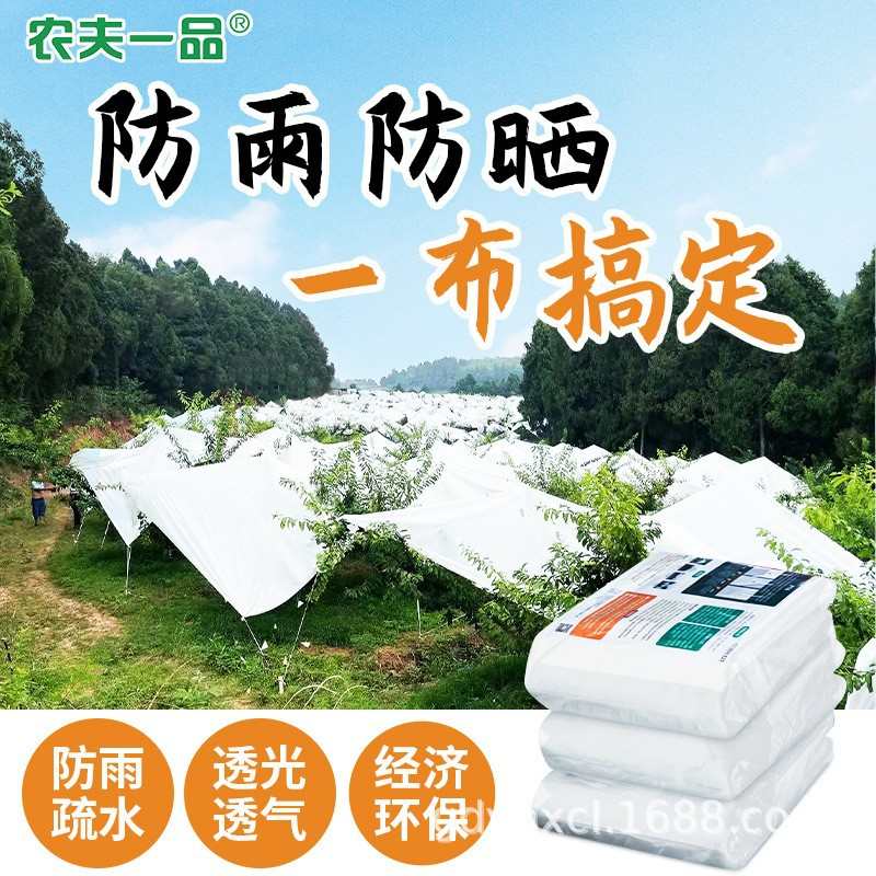 农夫一品果树防雨布防水防裂果李子樱桃透光透气耐拉伸抗风护李布
