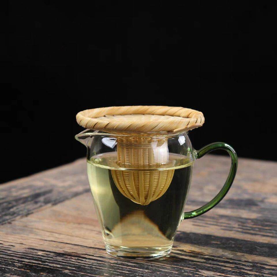 竹编茶漏手工编制 竹子茶叶过滤网 小箩筐斗笠竹篓茶道配件