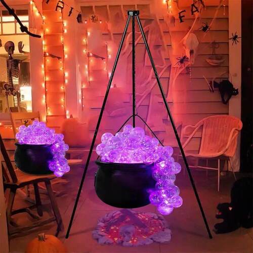 Big Cauldron Pots Halloween Decorations Vintage Decor Light