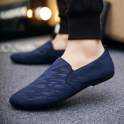 Men summer casual canvas shoes boys flat shoe driving shoes
