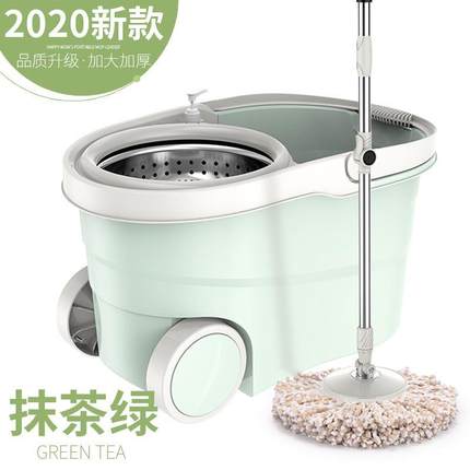 .拖把杆旋转通用式自动甩干免手洗懒人墩布地拖布家用一拖地带桶