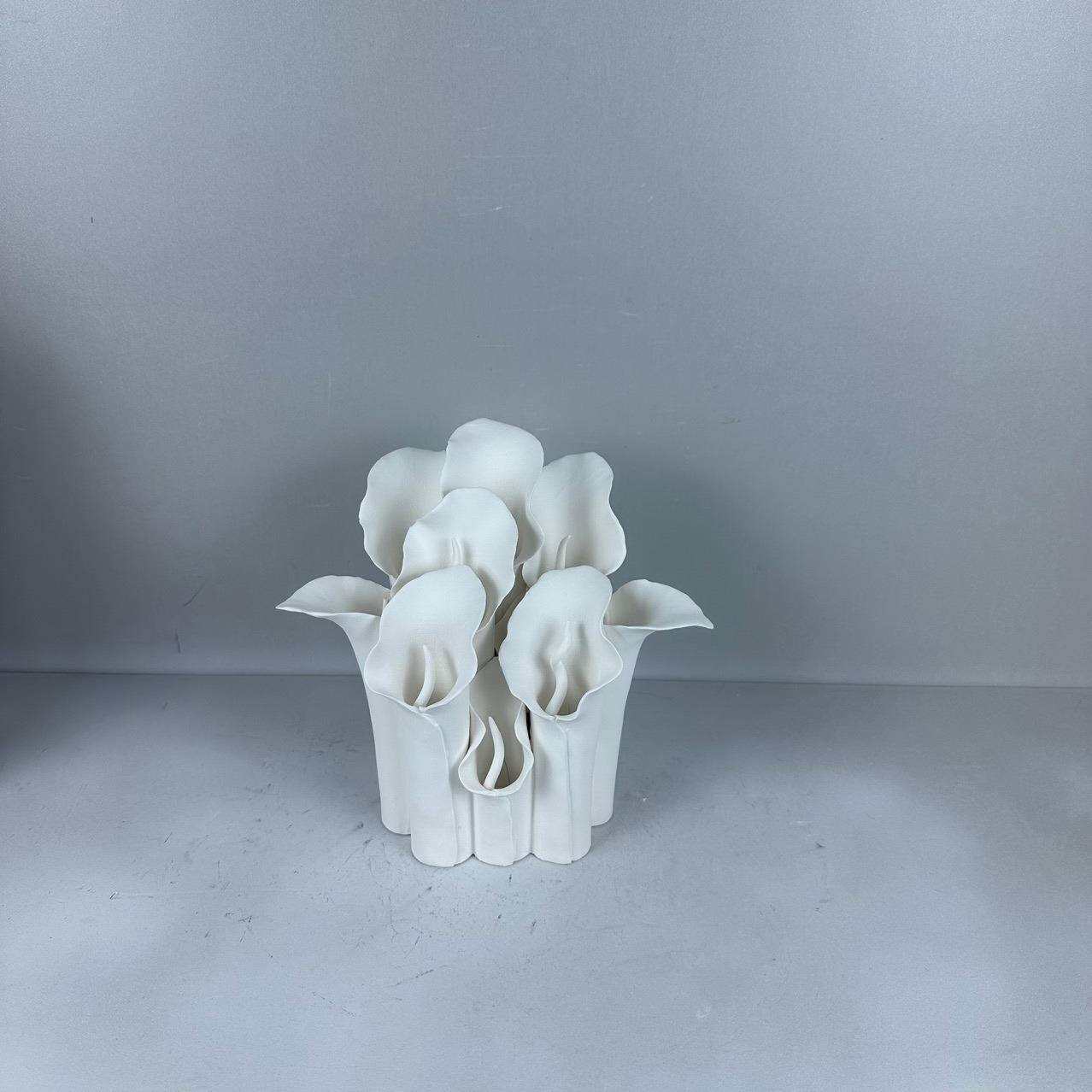 北欧极简黑白多孔陶瓷花器花瓶工艺品摆件家居样板房软装收纳