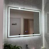 卫生间智能高清l浴ed灯手镜触摸屏发光洗镜壁挂化妆镜室446镜子