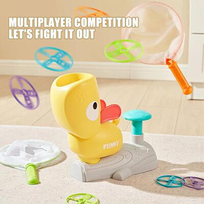 Kids Flying Disc Air Rocket Launcher Outdoor Fun Game Sensor