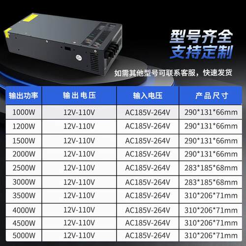AC转DC12V24V36V60V72V直流电源1500W2000W3000W4000W大功率电源