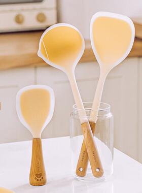 树可矽胶锅铲厨具套组炒菜铲子不沾锅耐高温食品级汤勺漏勺饭匙子