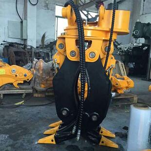 莲花抓四瓣五瓣挖掘机属具钢铁爪子360度旋转抓木器